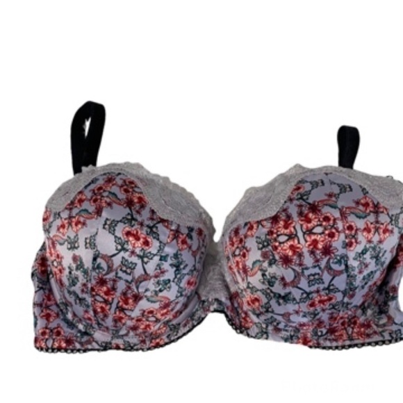 VICTORIA'S Secret Angels Lined Demi Bra. Floral  Size 34DD - Picture 1 of 7